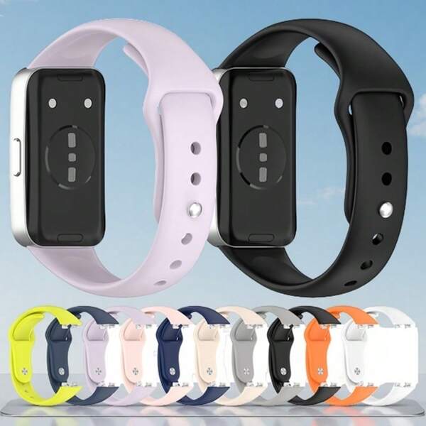 Silicone Wristband Strap Suitable For Hua Wei Wristbands On 8/9/10, Fashionable, Colorful And Durable Watch Strap, Quick Detachable Design, Breathable, Sweat Resistant And Durable, Suitable For Sports And Business Use