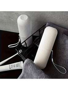 1 件牙刷盒架盖浴室配件户外旅行牙刷牙膏收纳盒防尘整理盒旅行必需品学校返校学校用品假日露营假日必需品假期迷你夏季