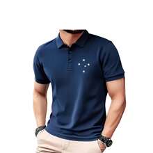 Men's Polo Shirt, Sport Club Fans With Style, Premium Pique Mesh - 藏蓝色 - 查看 1