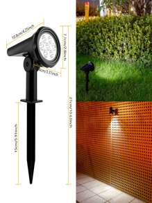 1pc Solar Resin Stone Lights, Outdoor LED Warm White/White Spotlight Landscape Lamp, In-Ground, Polished Surface, Portable With Switch Control, Suitable For Parks, Villas, Lawns, Wedding, Birthday Decorations - IP44