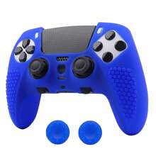 1 Stück Schutzhülle für PlayStation 5 Elite Controller + 2 Stücke Joystick Kappen-Set, Stoßfest, Kratzsicher, rutschfest, schweißfest, staubdicht, verbessert die Spielkontrolle