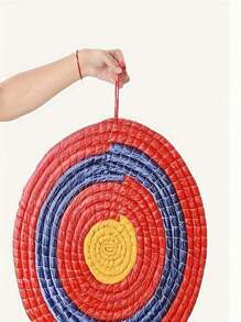 Objetivo de tiro con arco de paja trenzada - Equipo de práctica de tiro al aire libre, fácil de extraer y proteger flechas, material de paja de color mezclado, accesorio de tiro con arco, adecuado para tiro al aire libre sobre hierba, camping al aire libre
