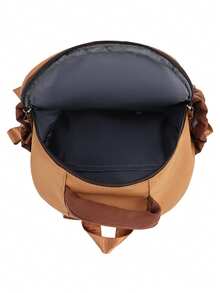 Cute Capybara Pattern Backpack - Fashionable Backpack With Adjustable Shoulder Straps, Brown Cartoon Design, Ideal For Casual Outings, Playful Design | Spacious Compartments - Brown - View 6