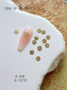 Matte Metal Nail Decor Flat Rivet, Circle, Triangle, Pentagram Studs, Minimalist Metal Nail Art Accessories