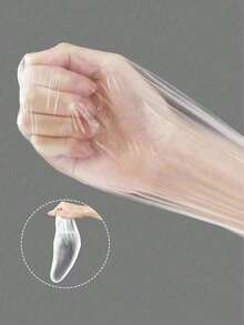 100/200 piezas Máscara de pie desechable de plástico, protector de pie hidratante y a prueba de grietas, suave, cómodo, hidratante y transparente, muy adecuado para el uso diario con crema corporal, imprescindible para el spa casero y los viajes (color de pegatina fija aleatorio)