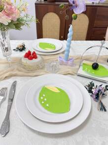 16 Stücke/Set, 3-lagige frisch zitronenförmige Goldfolie Servietten, Sommer Party Einmal-Papierhandtücher, Restaurant Café Geburtstags Festival Versammlung Tisch Dekoration, Party Zubehör, Gelb/Grün