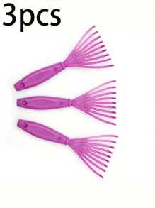 3 Peças/Conjunto Ferramentas de Limpeza de Pente - Limpador de Pente, Pente com Cabo de Plástico, Escova para Remover Resíduos de Cabelo, Ferramentas de Salão e Cabeleireiro