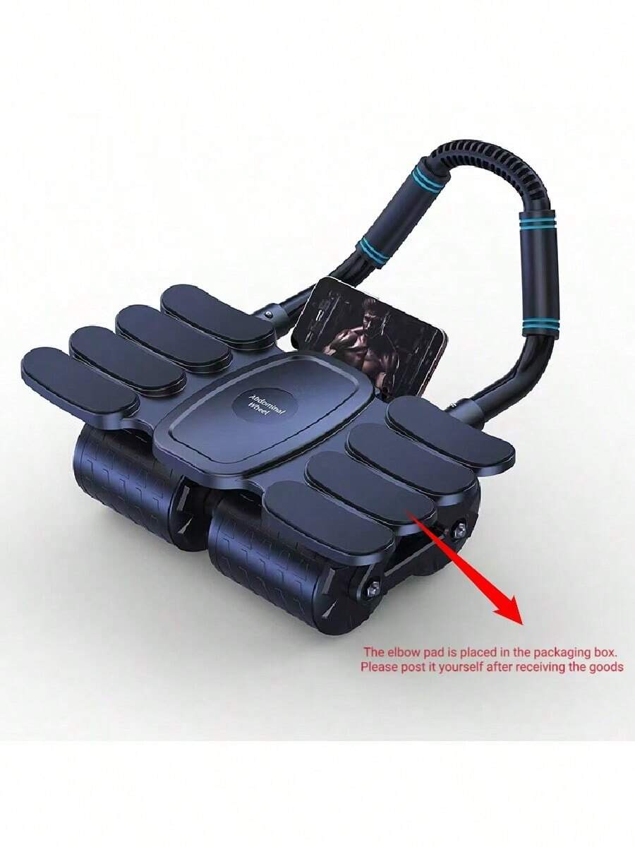 2025 New 4-Wheel Abdominal Roller With Elbow Pad Support - Automatic Rebound Ab Wheel, Upgraded Home Gym Core Exercise Equipment (Elbow Pad Is Placed In The Packaging Box, Please Attach It Yourself After Receiving The Goods) Gym Accessories, Sport, Gym, Home Exercise, Abdominal Wheel, Abdominal Roller