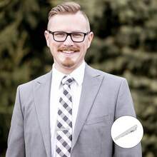 男士领带夹四件套，适用于普通窄领带 - 彩色 - 查看 4