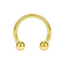 2 Peças Argola de Nariz, Anel Septo, Brinco de Cartilagem de Aço Inoxidável BCR Lábio, Brinco Tragus Circular Falso, Jóia Corporal em Forma de Ferradura