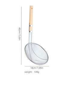 1pc/3pcs 15.8in/40cm Stainless Steel Slotted Spoon, Strainer Ladle, Kitchen Cooking Utensils For Drain, Fry, Strain, Scooping Perfect For Home, Cooking, Baking, Serving In Kitchen, Restaurants, Hotels