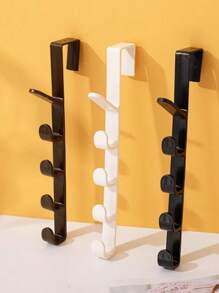 1pc Bedroom Door Hanger, Clothes Hanging Rack, Over The DoorPlastic Home Storage, Organization Hooks, Purse Holder For Bags Rails