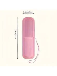 1 件牙刷盒架盖浴室配件户外旅行牙刷牙膏收纳盒防尘整理盒旅行必需品学校返校学校用品假日露营假日必需品假期迷你夏季