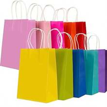 30pcs Paper Party Bags, Gift Bags With Handles, Party Favor Bags, Thank You Bags, Reusable Paper Bags, Creative DIY Paper Bags Back To School