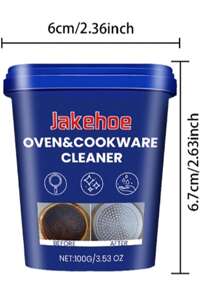 100g Magic Kitchen Cleaning Powder - Multipurpose Kitchen Stain Remover For Pots, Pans And Surfaces, Amazing Before And After Results, Ultimate Kitchen Cleaning Solution, Deeply Cleans Kitchen Exhaust, Stovetop, Faucets And Stubborn Grime