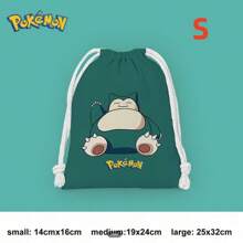 pokemon Pokemon Drawstring Pouch Featuring Pikachu And - Cute Storage Bag For Party Favors, Travel And Daily Use, Perfect For Fans