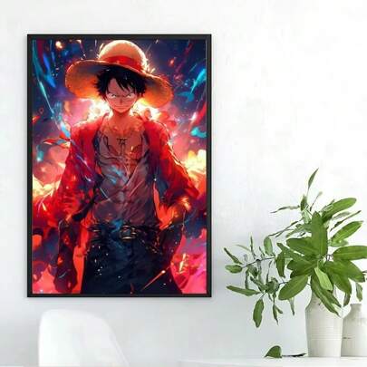 Anime ONE P-PIECE-Eries Poster No FramedClub Bar Paper Vintage Poster Wall Art Painting Bedroom Study Poster Monkey D Wall Art - One Piece Wall Decor - Wall Print ,Unframed