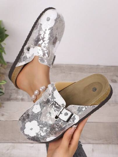 Giày lười đế cao thời trang nữ, mũi tròn với khóa vuông, giày slip-on đa năng kiểu retro, mũi kín bóng bẩy, thanh lịch, phù hợp cho tiệc tùng, hoạt động ngoài trời, đi biển vào mùa xuân.