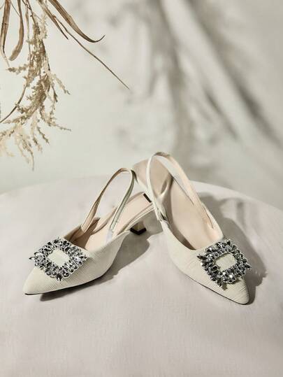 รองเท้าแตะส้นสูงประดับคริสตัลสำหรับผู้หญิง แฟชั่น หรูหรา สำหรับคริสต์มาส ของขวัญคริสต์มาสฤดูหนาว