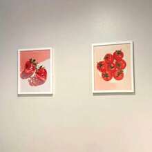 1/3 piezas Obra de arte de fresas, arte de pared de estilo moderno, fondo rosa con fresas rojas, obra de arte en lienzo de frutas dulces y jugosas, regalo ideal para decoración de cocina, comedor, dormitorio, oficina, sala de estar, hogar y dormitorio, sin marco / enmarcado - Multicolor - Ver 4