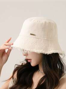 1pc Women's Fashionable Wide Brim Sun Hat, Small Face Flattering, UV Protection, Casual Versatile Bucket Hat For Spring/Summer - Multicolor - View 6