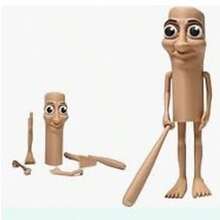 Tung Tung Tung Sahur 书桌摆件，有趣的 Tung Sahur 木棍 3D 打印雕像，可收藏摆件，家庭办公室装饰 - 彩色 - 查看 10