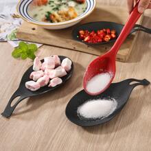 1pc Spoon Rest Mat, Easy To Clean Kitchen Spoon Holder, Heat-Resistant Spoon Pad, Spoon Coaster