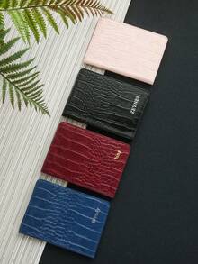 Takeoak 1pc Personalized Name Passport Holder, Customized Gold Letter Combination Faux Crocodile Leather Passport Cover And Pattern Card Holder, Unique Travel Gift - Single Passport Holder - View 10