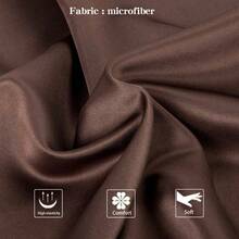 4 Pcs Zippered Satin Pillow Cases For Hair And Skin, Luxury Hidden Zipper Pillowcases - 巧克力 - 查看 3