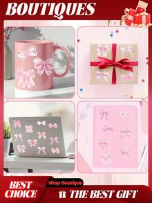 1000 件贴纸卷、蝴蝶结贴纸卷、DIY 蝴蝶结贴纸、粉色蝴蝶结贴纸、蝴蝶结美学贴纸、复古蝴蝶结贴花、蝴蝶结自粘贴纸、自粘蝴蝶结形状贴纸、乙烯基贴纸