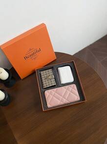 3pcs/Set Women Compact Wallet And Card Holder Set Large Capacity Zipper Wallet Casual PU Leather Crocodile Embossed Quilted Wallet Gift For Mother's Day Wallet Mini Wallet Purse Wallet Men Wallet Leather Small Wallet Cute Wallet