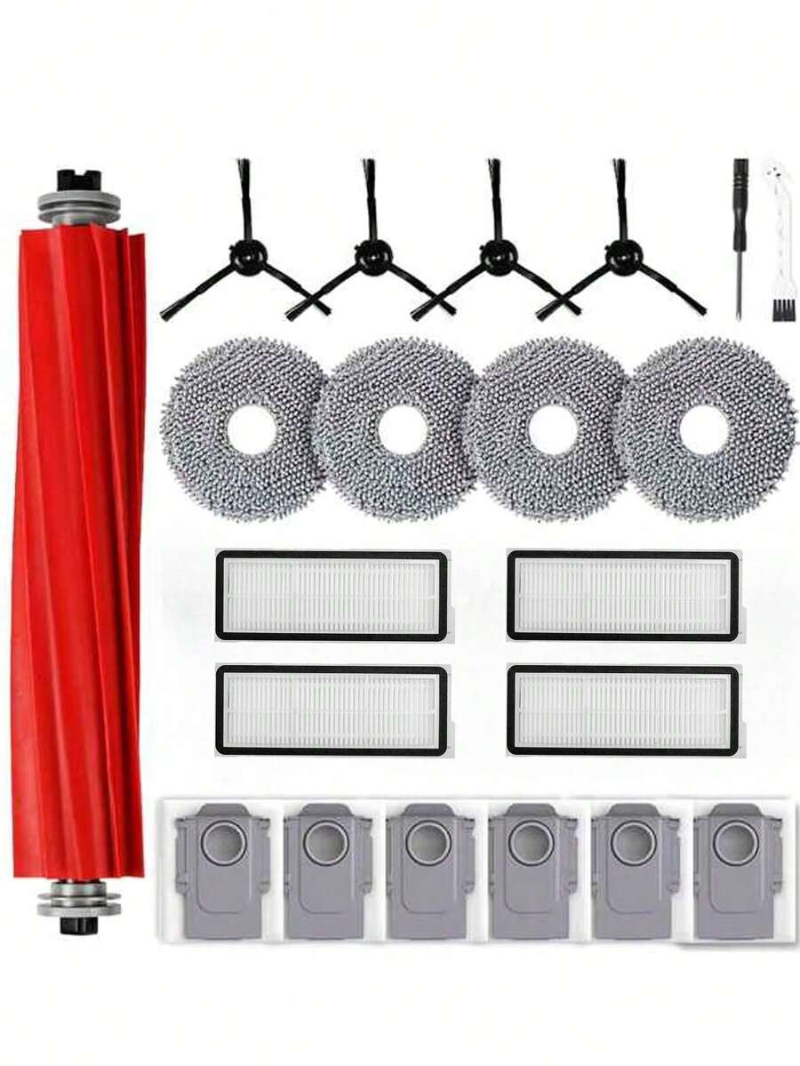 ORevo S/QRevo Pro Robot Vacuum Cleaner Includes: 1*Rolling Brush 4*Side Brush 4*Brush 4*Cable Cloth 4*Filter 6*Dust Bag 1*Cleaning Brush 1*Screwdriver - As Shown In Color - View 1