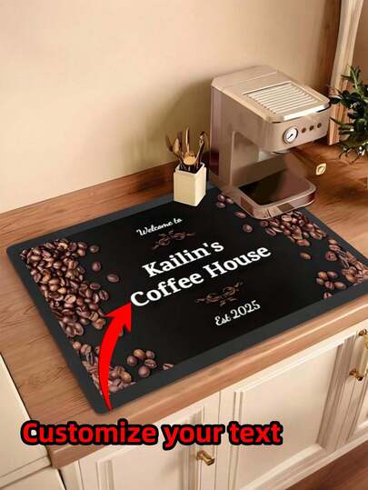 1ชิ้น แผ่นซิลิกาเจลที่สามารถปรับแต่งข้อความชื่อได้ เหมาะสำหรับเครื่องซักผ้า อบไมโครเวฟ เครื่องชงกาแฟ ห้องน้ำ ตู้เย็น แผ่นดูดซับและป้องกันการเปื้อน