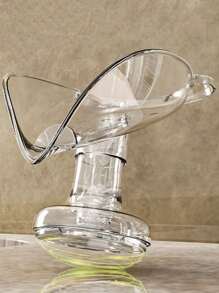 1pc Soap Dish Tray, Freestanding Luxury Soap Holder For Bathroom, No Drilling Required Bathroom Accessories Bathroom Organizer Back To School Storage