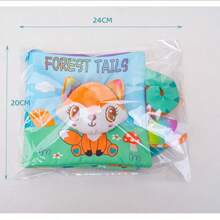 Soft Baby Book High Contrast Baby Toy, Touch And Feel Wrinkle-Free Cloth Book Baby Toy, 3D Animals, Made Of Fabric, Bright Colors, Christmas Stocking Filler Gift For Newborn Boys And Girls 0-6-12 Months