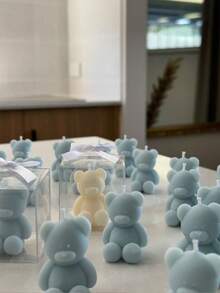 1 件手工制作的可爱迷你熊香薰蜡烛，创意装饰香薰蜡烛，圣诞节和情人节礼物，持久大豆蜡，适用于家居装饰、氛围派对、礼品、节日装饰、周年纪念礼物 - 彩色 - 查看 6