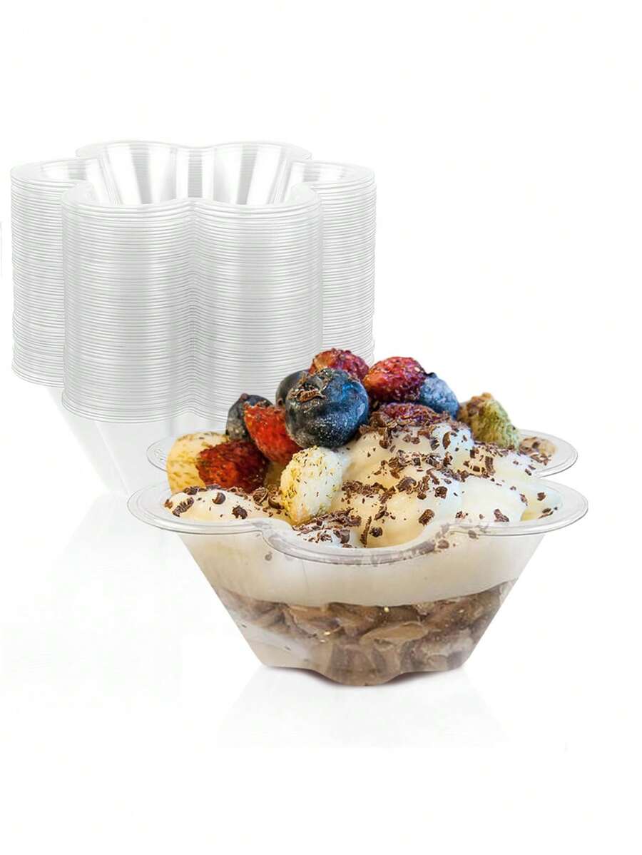 10 piezas/1 pieza - 8 onzas. Tazas de postre, pequeños tazones de plástico transparente desechables para fiestas para helados, parfait, frutas, tentempiés