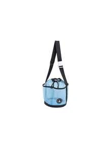 1 pezzo Borsa da nuoto a forma di barile con coulisse, borsa a rete per lavaggio di grande capacità, borsa da palestra, borsa da spiaggia con cinghia per la spalla regolabile
