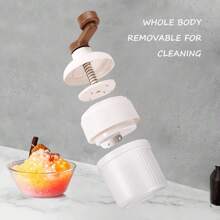 Tragbare Eissplittermaschine, Smoothie-Maschine, Eiszerkleinerer, geeignet zum Herstellen von Speiseeis, Fruchtsmothies und Schneekegeln, einfache Bedienung, sehr geeignet für Familie, Veranstaltungen und den Außenbereich