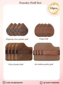 4pcs Makeup Sponge Set, Including Foundation Sponge, Air Cushion Puff, Mini Makeup Sponge. Suitable For Powder, BB Cream, Foundation, Blush, Sunscreen, Etc.