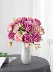 1/3/30PCS Artificial Flowers, Silk Peony Bouquets, Fake Roses, Autumn New Year Decoration, Wedding Vases, Family Restaurant Bedroom Decoration, Holiday Birthday Party Accessories, Outdoor Garden Decoration, Valentine's Day, Gifts