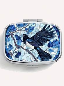 1 Stück tragbare Schmuckbox mit Iris-Muster, Mini elegante Schmuckbox/Pillendose, ideal als Geschenk zum Geburtstag, Party, Jahrestag, für Familie/Freunde/Partner/Freundin