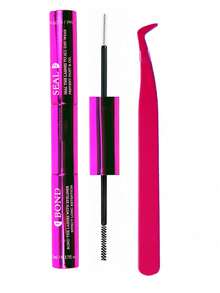 10ml 强力定型胶水，含 5ml 温和卸妆液、精密刷子和镊子，打造完美妆效 - 低致敏性、无香型化妆工具，完整睫毛粘合和密封套装，睫毛胶水，睫毛胶水