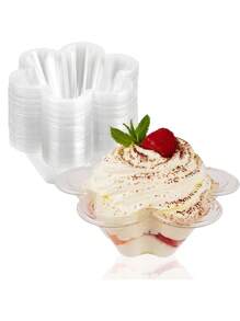 10 piezas/1 pieza - 8 onzas. Tazas de postre, pequeños tazones de plástico transparente desechables para fiestas para helados, parfait, frutas, tentempiés