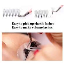 FADVAN 1 Pc Eyelash Tweezers Extension Pink Stainless Steel Superhard Tweezers With Fiber Tips High Precision Anti-Static Tweezers