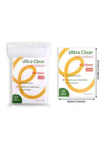 50 piezas/100 piezas/200 piezas Fundas de tarjetas transparentes - Fundas protectoras de tarjetas suaves y transparentes - Para juegos de cartas coleccionables tradicionales - Adecuado para regalos de Halloween y Navidad - Perfecto para coleccionistas y jugadores