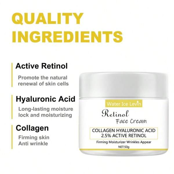 1pc Retinol Cream Face Cream Hydrating Rejuvenating Skin Care Face Cream Brightening Anti-Aging Resurfacing