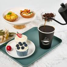 10pcs/20pcs/30pcs/60pcs,9oz Paper Coffee Cups, Disposable Black Paper Cups For Hot Drinking, Water, Tea, Used For Cafes, Offices, And Events