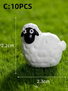 10pcs Mini Resin Sheep Statues Figurines, Cute Ornaments For Indoor/Outdoor Fairy Garden, Landscape Decor, Accessories For Middle East Festivals & Parties (Classic Style)