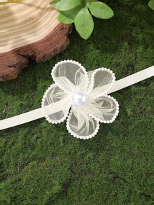 Bộ dây chuyền và bông tai hoa trắng cho bé gái (1 chiếc/2 chiếc/3 chiếc) - trắng - Xem 4